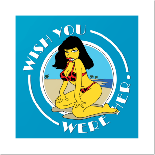 Wish You Were Her - Blue Posters and Art